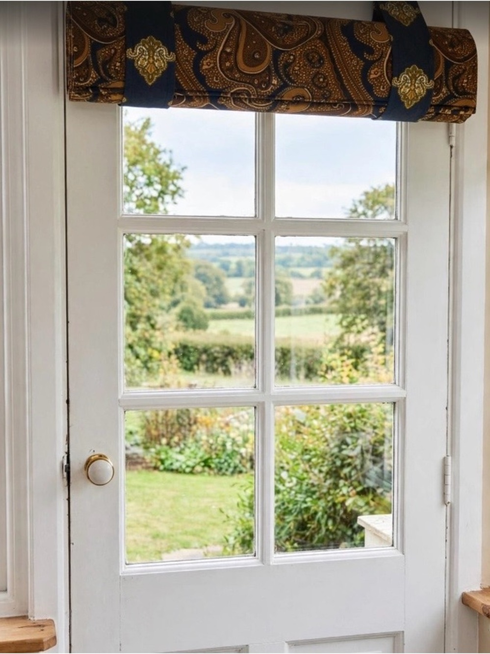 Waverly Paisley French Door Panel Size 26”X68”